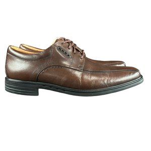 Clarks Unkenneth Way Brown Leather Casual Shoes Men's Size 10.5 M